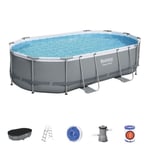 Kit Piscine hors sol tubulaire BESTWAY - Power Steele- 488 x 305 x 107 cm - O...