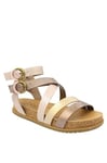 Blowfish Malibu Womens Fandie-B Double Buckle Sandal, Rose Gold, UK 6