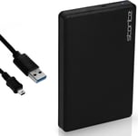 Disque Dur Externe Portable 120 Go avec USB 2.0, Transfert de données Ultra Rapide, Disque Dur Compact Compatible avec PC, Mac, Windows, Ordinateur de Bureau (Noir)