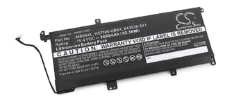 vhbw batterie compatible avec HP Envy X360 15-AQ104NN, X360 15-AQ104UR, X360 15-AQ105NB laptop (3400mAh, 15,4V, Li-Polymère, noir)