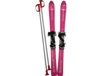 Ski Til Børn 90 Cm Med Skistave, Pink