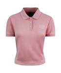 Puma x Rihanna Fenty Baby Polo Cropped Shirt Pink Womens Top 574286 04 Nylon - Size 12 UK