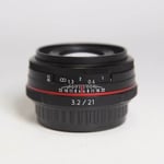 Pentax Used HD Pentax-DA 21mm f/3.2 AL Limited Lens Black