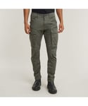 G Star Raw Mens G-Star RAW Rovic Zip 3D Straight Tapered Pants - Grey Cotton - Size 30W/32L