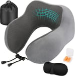 Eono Neck Pillow Memory Foam, Travel Pillow for Neck, Comfortable Neck and Head