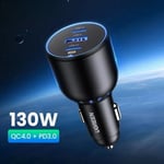 UGREEN 130W USB C Car Charger For iPhone Samsung PD3.0 USB  Type C Car Charger