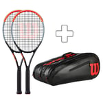 Wilson 2x Clash 100 + Sac De Tennis