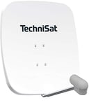 TechniSat SATMAN 65 Plus - Antenne parabolique pour 1 abonné (système Satellite 65 cm, Miroir avec Support de mât et UNYSAT Single-LNB dans Un boîtier de Protection Contre Les intempéries) Blanc