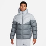 Nike Vinterjacka Storm-FIT Vindjacka Primaloft Puffer - Grå/Vit, storlek X-Small