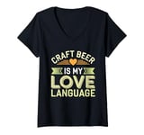 Womens Craft Beer Enthusiast Local Brewery Fan Small Batch Beer V-Neck T-Shirt