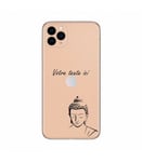 Coque Iphone 11 PRO bouddha noir personnalisee transparente