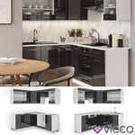  Cuisine en angle Vicco Fame-LINE, cuisine intégrée, cuisine 190 cm