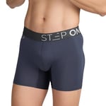 STEP ONE | Mens Bamboo Trunk (Shorter) | Anti Chafe, Moisture Wicking Underwear for Men | Smoking Gun | XL