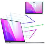 PYS [Lot de 3 Protection D'écran pour MacBook Pro 14 Pouces (2021-2024, M4/M3/M2/M1), Anti-lumière Bleue, Anti-Reflet Film Mat, Résistant Rayures, Anti-Empreintes