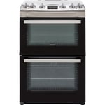 Zanussi ZCK66350XA 60cm Freestanding Dual Fuel Cooker - Stainless Steel - A/A Rated