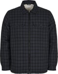 KnowledgeCotton Apparel Men's Teddy Lining Checked Overshirt L, Trekking Green L male