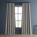 HPD Half Price Drapes BOCH-LN1858-120 Rideau Occultant Lin 1 Panneau Argile 50 x 120 cm