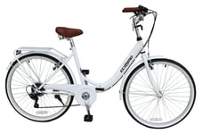 Ecosmo 26" Wheel Folding Ladies Women City Bicycle Bike 7 SP, 17" -26LF08W+B