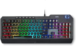 [ Exclusive] Wasp Clavier Gamer RGB Rétro-Éclairé Pour PC,104 Boutons Avec 26-Key Technologie Anti-Ghosting,Clavier USB Filaire et Ergonomique + Multimedia Knob