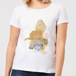 T-Shirt Femme Silhouette de Belle en Croquis - La Belle et la Bête (Disney) - Blanc - XL