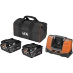 AEG - 2 batteries Pro lithium 18V 5,0 Ah HIGH DEMAND, chargeur, en sac - SETLL1850SHD