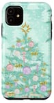 iPhone 11 Pastel Green Mint Christmas Tree Ornaments Decoration Winter Case