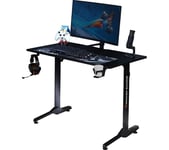 X ROCKER Panther Gaming Desk - Black, Black