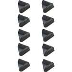 10x embout de pied étagère meuble en plastique noir 25mm patin guide bricolage