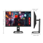 TITAN ARMY P2710S Moniteur de jeu, écran LCD IPS rapide 27 pouces 2560*1440 16:9, taux de rafraîchissement de 240 Hz, 1 ms GTG, HDR 400, Adaptive-Sync, OD dynamique, mode jeu et 10 modes scénario