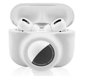 2-in-1 Silicone Skal Airpods Pro med Airtag - Vit