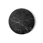 Audo Copenhagen - Androgyne Side Table Marquina Marble Black Base - Småbord & sidebord - Svart