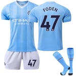 23-24 Manchester City Home Fotbollströja för barn nr 47 FODEN Z X 6-7 years