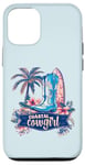 Coque pour iPhone 12/12 Pro Blue Cowboy Boot Preppy Floral Summer Ocean Coastal Cowgirl