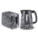 GEEPAS Skye Collection 1.7L Cordless Electric Kettle 2200W & 2 Slice Toaster Set