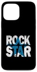 Coque pour iPhone 13 Pro Max Bleu Rock Star Distress Blue Color Graphic