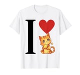 I love cute orange cat star and bright international cat day T-Shirt