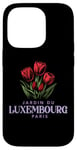 Coque pour iPhone 14 Pro Luxembourg Garden Paris France Tulipes