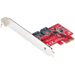 StarTech SATA PCIe Card  2 Port PCIe SATA Expansion card  6Gbps SATA Card  Full/Low Profile  PCI Express to SATA Adapter  ASM1061 Non-Raid SATA