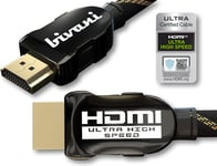 Certified Câble Hdmi 2.1 8K - 1 Mètre 48 Gbps Câble Hdmi Ultra-Haute Vitesse Certifié - Hdr10+, Highspeed Ethernet, Vrr - Ps5 Et Xbox Series X Ready - Gaine En Nylon - Elite-Series - 1M