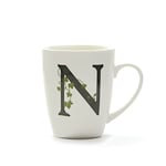 la Porcellana Mug Lettre N, Blanc