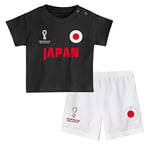 FIFA Unisex Kids Official Fifa World Cup 2022 & - Japan Away Country Tee Shorts Set, White, Medium Age 3 UK
