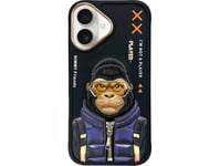 Nimmy Case Iphone 16 6.1" Black/Black Cool&Cute 2.0 Monkey