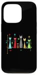 Coque pour iPhone 13 Pro Vintage Retro Mid-Century Modern Look Cat 50s 60s Style