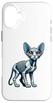 iPhone 16 Plus X-ray Sphynx Body Anatomy Radiography Skeleton Case