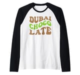 Dubai Chocolate Tee Chocolate Lover Design Apparel Pistachio Raglan Baseball Tee