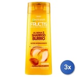 3x Garnier Shampooing Pour Cheveux Fructis Oil Réparation 3 Beurre Karité, 250