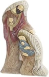 Nativity Scene Mary Holding Jesus Interlocking With Joseph Wood Effect Christmas