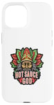 Coque pour iPhone 15 Sauce piquante God King Funny Spicy Food Foodie Wings Drip