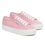 Superga Womens/Ladies 2740 Lame Platform Trainers (Pink Begonia Iridescent) - Dusty Pink material_Synthetic - Size UK 3.5