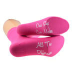 One Step Can Make all the Difference Ladies Hot Pink Socks Size 5-12 X6N667